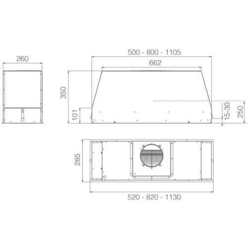 شفاط اليكا بلت إن – 60 سم – قوة شفط 1100 م³/ساعة – تحكم باللمس - موديل - ELICA PRO CT35