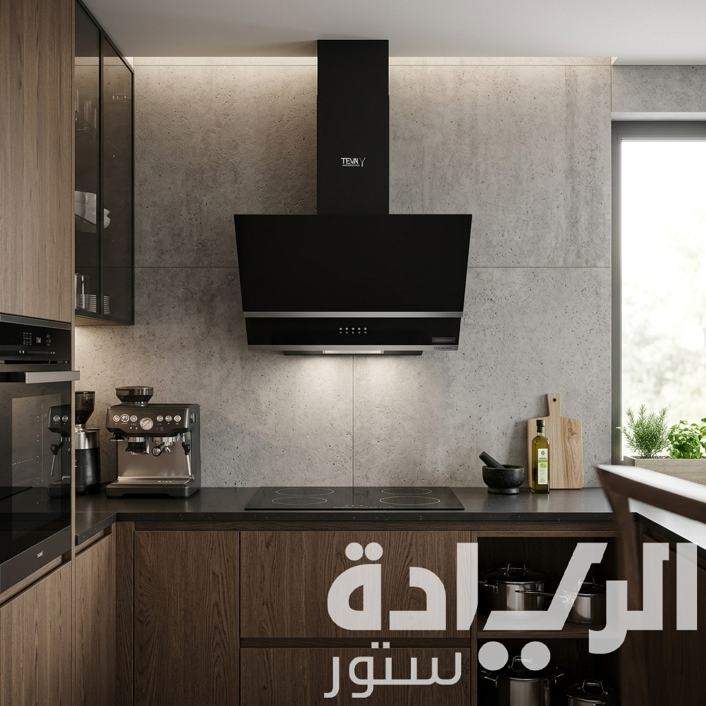 شفاط تيفا (Teva) ديكوري 90 سم – زجاج أسود – قوة شفط 850 متر مكعب – تحكم باللمس وريموت كنترول – موديل CTW 21-BLACK