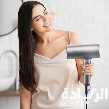 مجفف شعر براون سوبر آيونتيك 2200 وات – تجفيف سريع وتصفيف احترافي مع 3 فوهات – موديل – BRHD435E