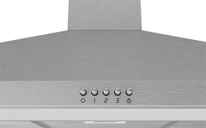 شفاط مطبخ بلت إن باساب ستانلس ستيل فضي – قوة شفط 650 م³/ساعة – مقاس 90 سم - موديل - D004-90-IX