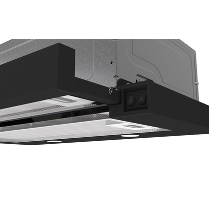 Femas 60 cm Black Chimney Hood – Suction Power 350 m³/h – Model D008-BXELIT