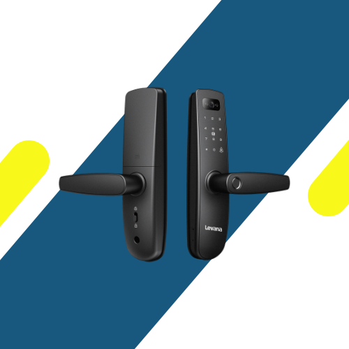 قفل باب ذكي ليڤانا (Levana) بكاميرا فيديو – D02i Cat Eye – واي فاي وبصمة وعين سحرية ملونة