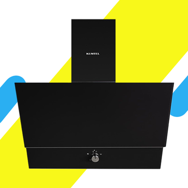 شفاط مطبخ كومتيل زجاج أسود 60 سم بقدرة شفط 650 م³/ساعة – 3 سرعات وإضاءة LED - DA6-830