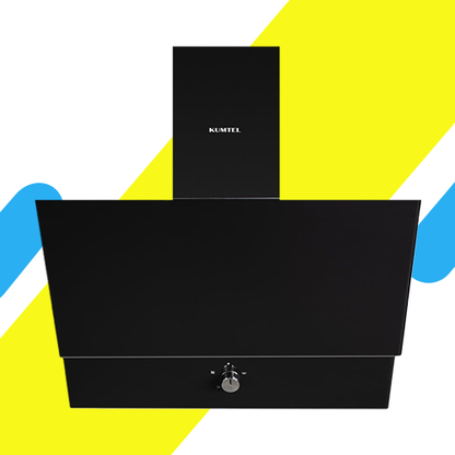 شفاط مطبخ كومتيل زجاج أسود 60 سم بقدرة شفط 450 م³/ساعة – 3 سرعات وإضاءة LED - DA6-830