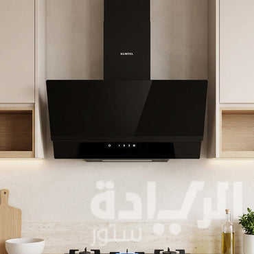 شفاط كومتيل (Kumtel) 60 سم – قوة شفط 650 م3/ساعة باللمس مع ريموت كنترول – أسود – موديل DA6-835-BL-Magic Glass