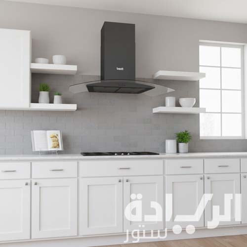 بيست اير شفاط مطبخ زجاجي أسود - 90 سم - قوة شفط 1000 م³/الساعة - 1 موتور FIME ايطالي - موديل DELTA 90CM BK