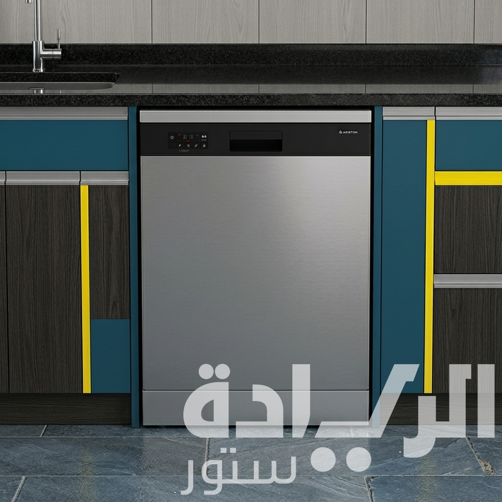 غسالة أطباق اريستون (Ariston) 13 فرد سيلفر - 5 برامج (DFN436X) أداء إيطالي، برامج ذكية