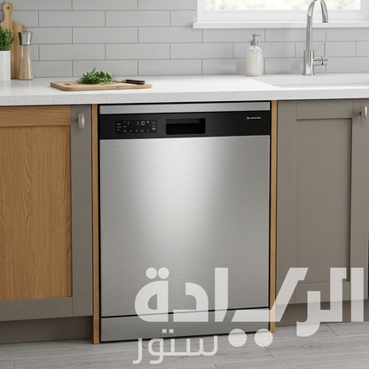 غسالة أطباق اريستون(Ariston) 15 فرد إنفرتر سيلفر (DFN856XQ) سعة ضخمة، هدوء تام، و8 برامج ذكية