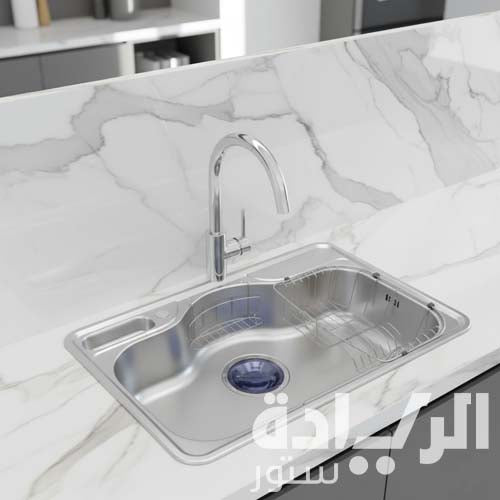 حوض مطبخ استانليس ماركة بيورتي الكوري مقاس - 85*51 سم - موديل - DJIS 850 PF