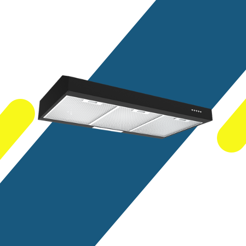 شفاط مطبخ كومتيل 90 سم ستانلس أسود – طاقة 210 وات قدرة شفط 450 م³/ساعة - موديل - DK9-421S