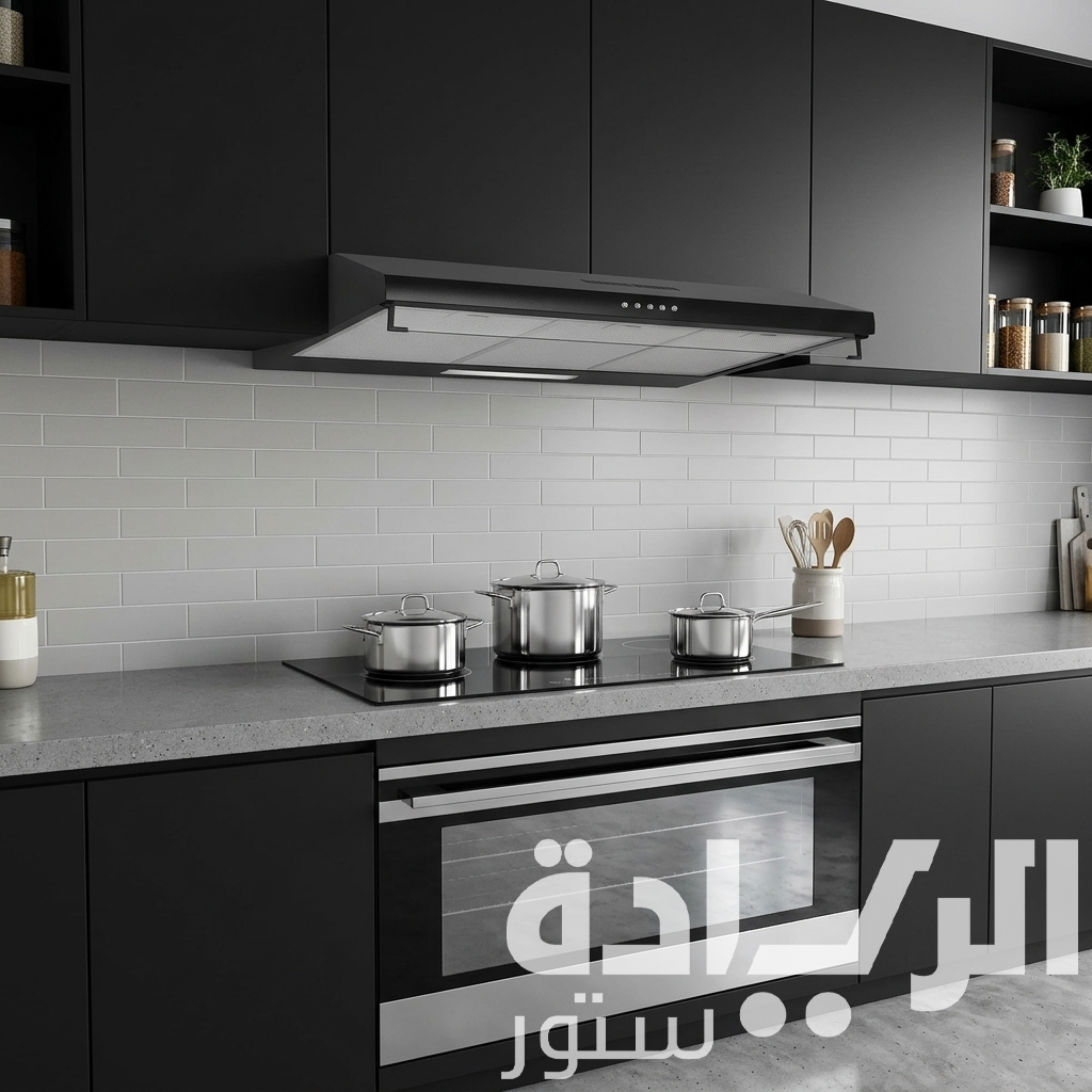 شفاط مطبخ تيفا مسطح 90 سم – قوة شفط 650 متر مكعب – أسود ملكي – موديل DK9-621 X BLACK