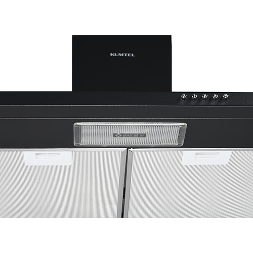 شفاط مطبخ هرمي كومتيل – 60 سم – زجاج أسود – قوة شفط 450 م³/ساعة – 3 سرعات – LED – فلتر مزدوج - DP6-S