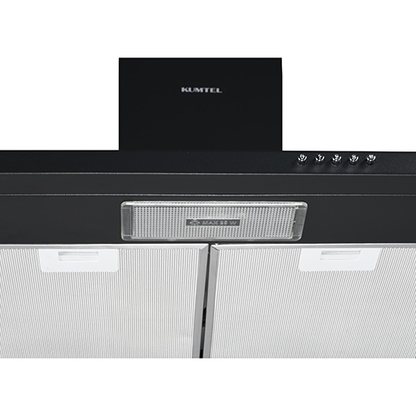 شفاط مطبخ هرمي كومتيل – 60 سم – زجاج أسود – قوة شفط 450 م³/ساعة – 3 سرعات – LED – فلتر مزدوج - DP6-S