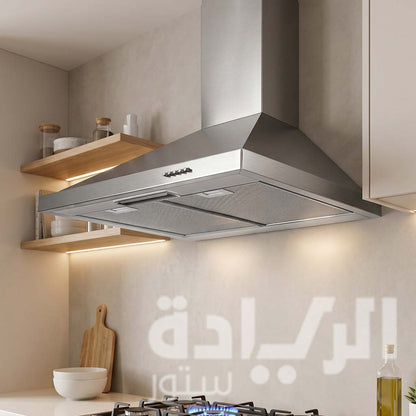 شفاط كومتيل (KUMTEL) هرمي 90 سم (DP9-X31) – قوة شفط 650 م3/ساعة بضمان بيورتي