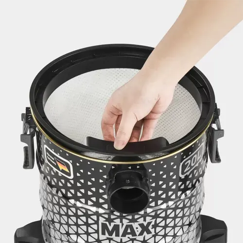 مكنسة كارشر البرميلية DVAC 1800 – قوة 1800 وات – خزان معدني (تحمل شاق)