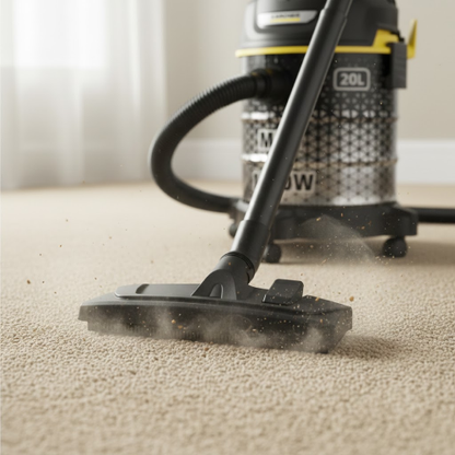 مكنسة كارشر البرميلية DVAC 1800 – قوة 1800 وات – خزان معدني (تحمل شاق)