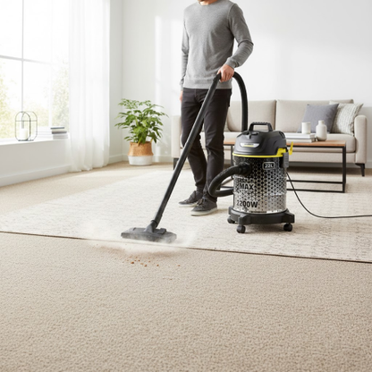 مكنسة كارشر البرميلية DVAC 2200 – قوة 2200 وات – خزان 22 لتر (الأقوى)