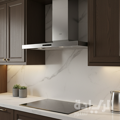 شفاط مطبخ بوش جداري سيريس 4 – ستانلس ستيل 90 سم – قوة شفط 604 م³/ساعة - موديل - DWB96DM50