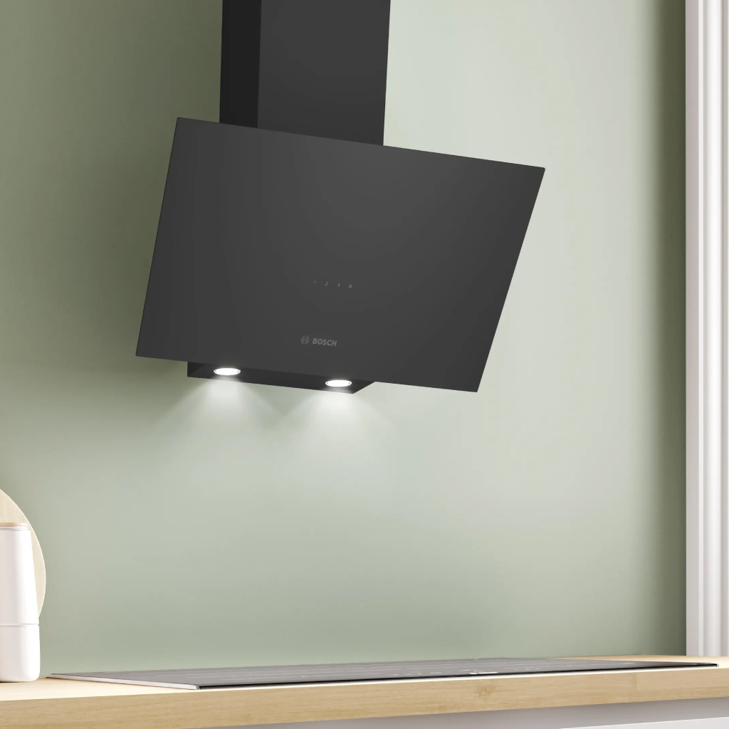 Bosch Black Glass Kitchen Hood 60 cm - Suction Power 400 m³/h - Series 2 - DWK64PJ60T