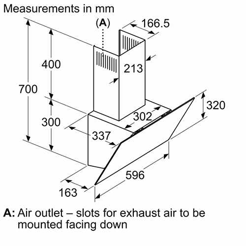 شفاط مطبخ بوش زجاج أسود 60 سم – قوة شفط 400 م³/ساعة – Series 2 - DWK64PJ60T