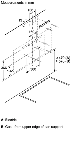 شفاط بوش زجاج أسود جداري 90 سم – قوة شفط 700 م³/ساعة – موديل - DWK97PJ60T