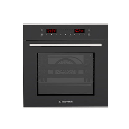 فرن ايكوماتيك بلت ان كهرباء بشواية كهرباء 60 سم - سعة 67 لتر - أسود ديجيتال 9 وظائف - E6449GTX