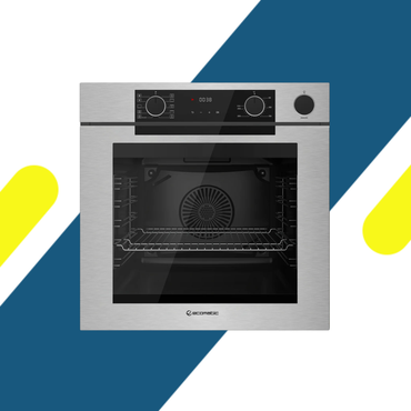 فرن بلت إن كهرباء إيكوماتيك (Ecomatic) 60 سم استانلس ستيل 83 لتر 10 وظائف أيرفراي وبخار وميكروويف وشاشة لمس – موديل E6610PROXX
