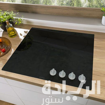 مسطح بلت إن كهرباء جورينيا سيراميك زجاجي 60 سم – 4 شعلات – موديل – EC641BSC