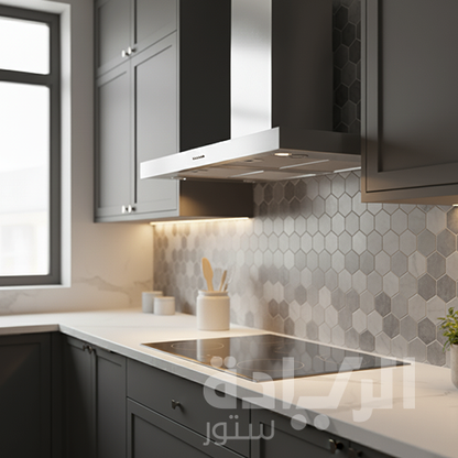 شفاط جزيرة بلت إن من إلبا – 90 سم ستانلس ستيل، قوة شفط 850 م³/ساعة، 3 سرعات، – موديل - ECH 964 X