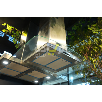 شفاط جزيرة زجاجى من البا 90 سم موديل قوة شفط 702 م³/ساعة - موديل - ECH 9665 GLX