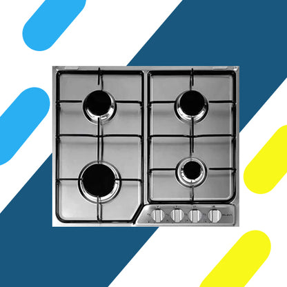 مسطح غاز بلت إن إلبا، 4 شعلة، استانلس ستيل، 60 سم - موديل - EF60-401X