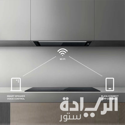 شفاط مطبخ اليكا بلت إن 90 سم – تحكم تاتش + جوال – قوة شفط 950 م³/س – أسود - موديل - ELICA GETUP