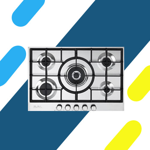 مسطح غاز بلت إن البا، 5 شعلة، استانلس، 75 سم، إشعال ذاتي، عين ثلاثية - موديل - ELIO75-545