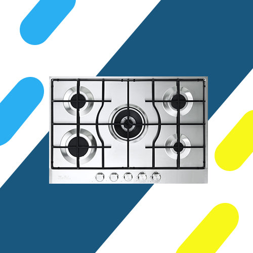 مسطح غاز بلت إن إلبا 75 سم – 5 شعلات – ستانلس ستيل – إشعال إلكتروني – ELIO75-545L