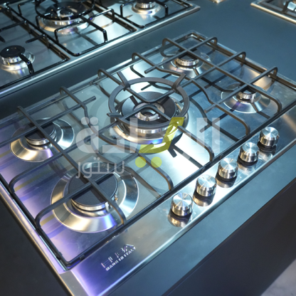 مسطح غاز بلت إن إلبا 75 سم – 5 شعلات – ستانلس ستيل – إشعال إلكتروني – ELIO75-545L