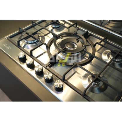 مسطح غاز بلت إن البا، 5 شعلة، استانلس، 75 سم، إشعال ذاتي، عين ثلاثية - موديل - ELIO75-545