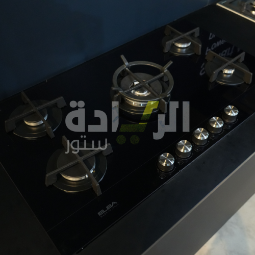مسطح غاز إلبا 90 سم سيراميك – 5 شعلات – إشعال إلكتروني – أمان كامل – مفاتيح أمامية – موديل - ELIO95-545CG