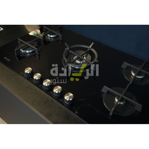 مسطح غاز إلبا 90 سم سيراميك – 5 شعلات – إشعال إلكتروني – أمان كامل – مفاتيح أمامية – موديل - ELIO95-545CG