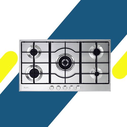 بوتاجاز بلت إن إلبا غاز – 5 عيون – 90 سم – ستانلس ستيل – فتحة جانبية - موديل - ELIO95-545L