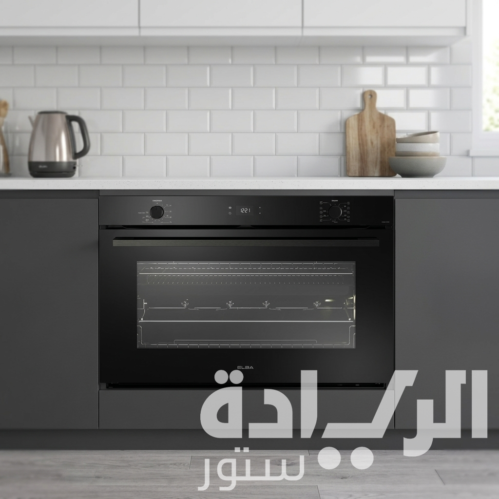 فرن بلت إن كهرباء 90 سم — متعدد الوظائف، سعة 121 لتر، تسخين سريع، شواية دوارة، تحكم باللمس - موديل - ELIO E93 MF BK