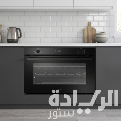 فرن بلت إن كهرباء 90 سم — متعدد الوظائف، سعة 121 لتر، تسخين سريع، شواية دوارة، تحكم باللمس - موديل - ELIO E93 MF BK