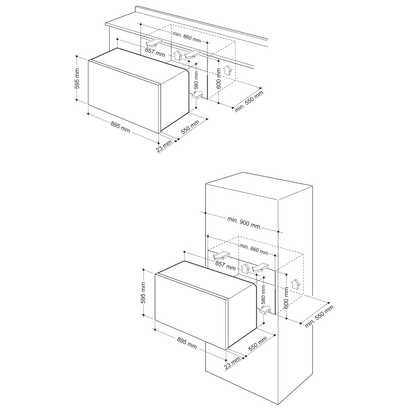 فرن غاز بلت إن 90 سم ستانلس ستيل سعة 106 لتر صافي من إلبا الإيطالية - موديل - ELIOG90