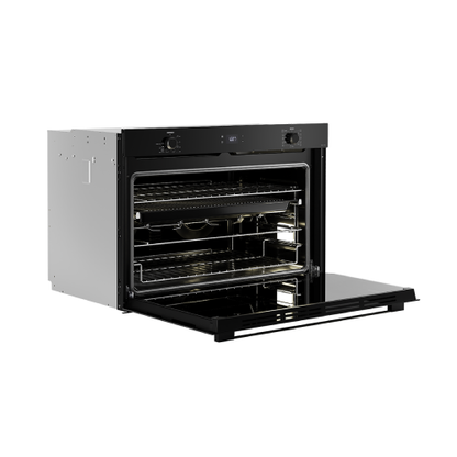 فرن بلت إن غاز إلبا 90 سم - سعة 106 لتر، شواية وسيخ دوار، تحكم لمس، غلق ناعم - موديل - ELIO G90 BK