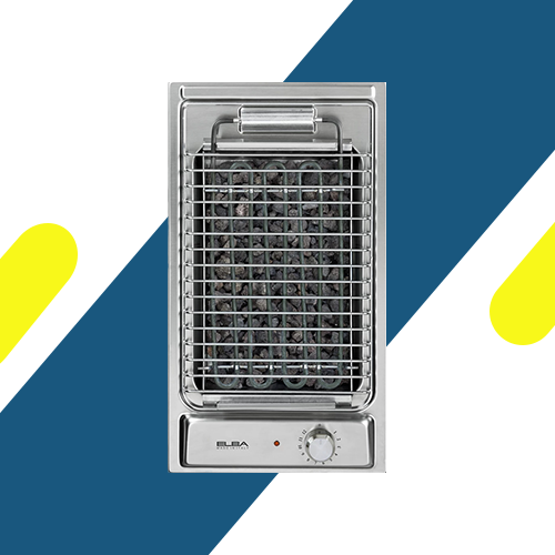 شواية بلت إن كهربائية بالفحم إلبا EN30-700XD - ستانلس ستيل، 30 سم