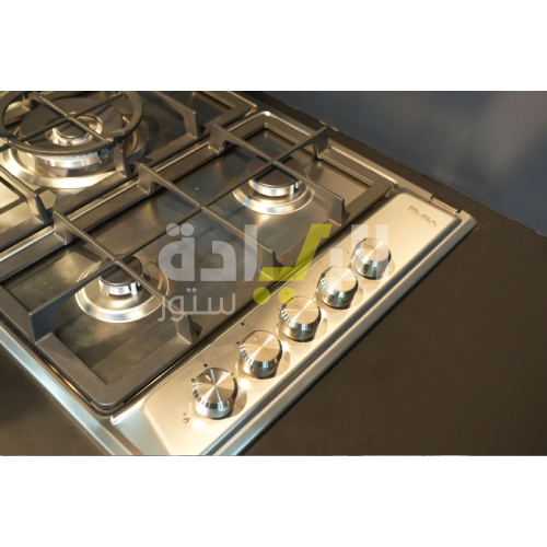 مسطح غاز بلت إن إلبا 90 سم – 5 شعلات – ستانلس ستيل – إشعال إلكتروني – موديل – EN90-544XD