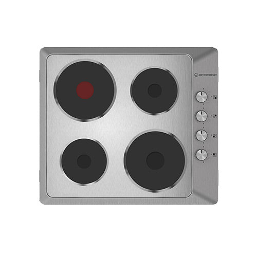 مسطح كهرباء إيكوماتيك بلت إن 60 سم – 4 بلاطة – ستانلس ستيل – موديل – ES603