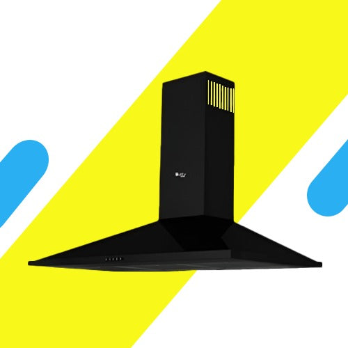 شفاط مطبخ هرمي بيورتي - لون أسود – عرض 90 سم، قوة شفط 1000 م³/س - موديل - ETO PRO PLUS BL