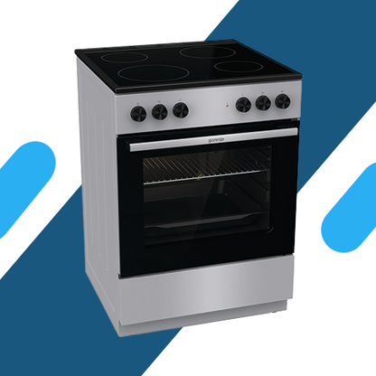 بوتاجاز كهرباء جورينيا رمادي 60 سم – سعة 65 لتر – 4 عيون – موديل – GEC6A11SG