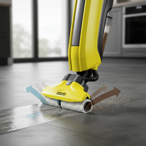 مكنسة وممسحة الأرضيات كارشر FC 5 – كنس ومسح في خطوة واحدة (2 في 1)