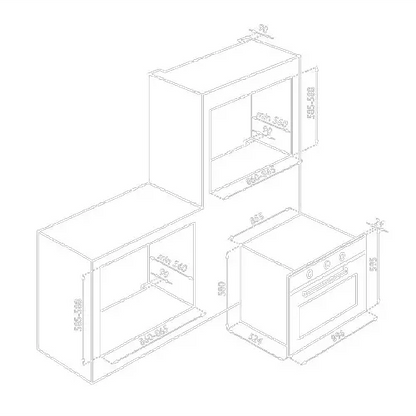 فرن كهرباء بلت إن كيتشن لاين 90 سم – سعة 125 لتر – ستانلس ستيل – 9 وظائف مع مراوح مزدوجة – موديل – FE9VV092EXN.UOCA.E
